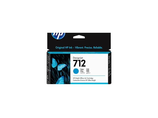 HP 712 - 29 ml - cyan - original - DesignJet - blekkpatron - for D...