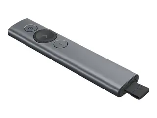 Logitech Spotlight - Presentasjonsfjernstyring 3 knapper - skifergr&#229;