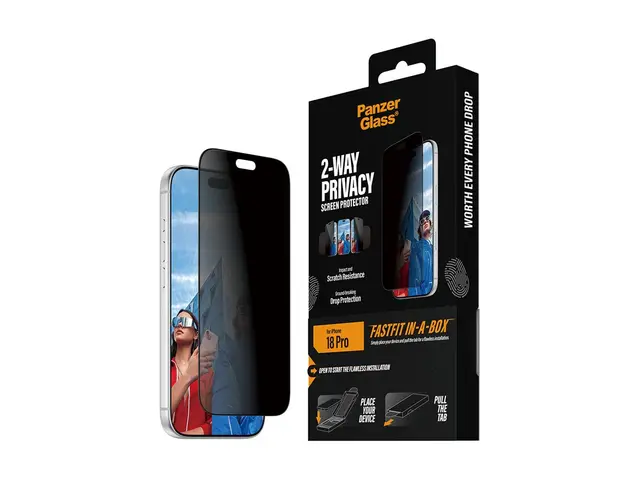 PanzerGlass - Skjermbeskyttelse for mobiltelefon - ultra-bred pass...