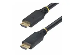 StarTech.com 35ft (10.6m) Active HDMI Cable w/Gripping Connectors High Speed - HDMI-kabel med Ethernet - HDMI hann til HDMI hann - 10.6 m - skjermet - svart - aktiv, 4K60Hz UHD-st&#248;tte, 2K 144Hz st&#248;tte, HDR10-st&#248;tte