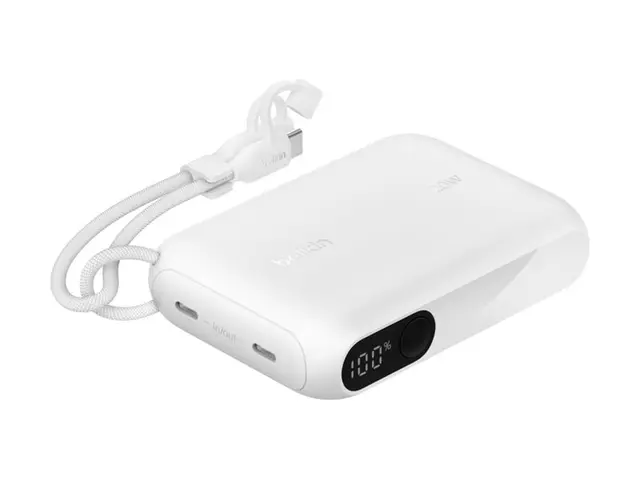 Belkin BoostCharge - Strømbank med skjerm 10000 mAh 20 watt PD, Fa...