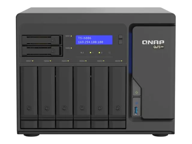 QNAP TS-h886 - NAS-server 8 brønner SATA 6Gb/s RAID 0, 1, 5, 6, 10...