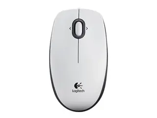 Logitech B100 - Mus - h&#248;yre- og venstreh&#229;ndet optisk - 3 knapper - kablet - USB - hvit