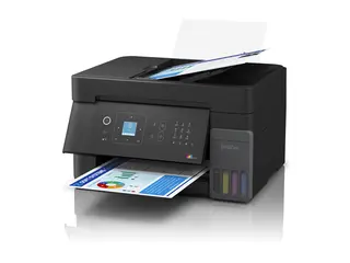 Epson EcoTank ET-4900 - Multifunksjonsskriver farge - ink-jet - ITS - A4 (210 x 297 mm) (original) - A4/Letter (medie) - opp til 11 spm (trykking) - 100 ark - 33.6 kbps - Wi-Fi(n), USB, LAN - svart