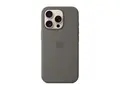 Apple - Baksidedeksel for mobiltelefon MagSafe-samsvar - silikon - steingr&#229; - for iPhone 16 Pro