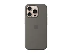 Apple - Baksidedeksel for mobiltelefon MagSafe-samsvar - silikon - steingr&#229; - for iPhone 16 Pro
