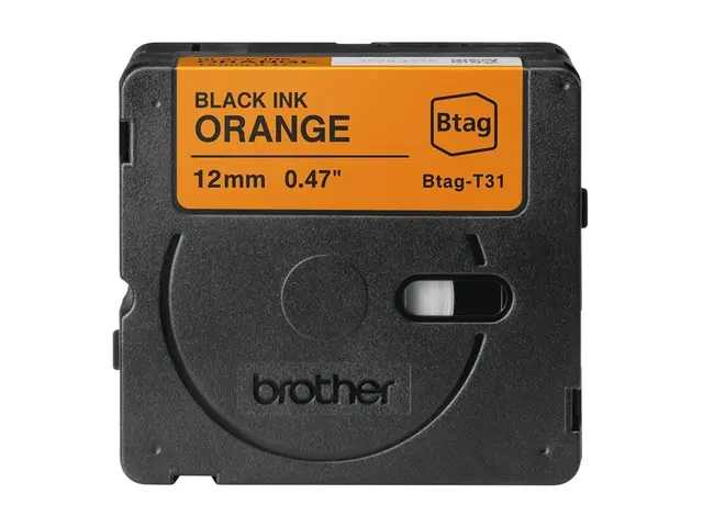 Brother BTAG-T31 - Sort på oransje Rull (1,2 cm x 4 m) 1 kassett(e...