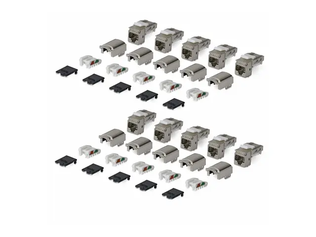 Startech - Trapes-jakk - shielded, 90°, toolless - CAT 6a - STP - ...