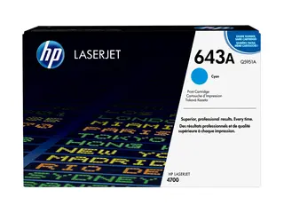 HP 643A - Cyan - original - LaserJet - tonerpatron (Q5951A) for Color LaserJet 4700, 4700dn, 4700dtn, 4700n, 4700ph+