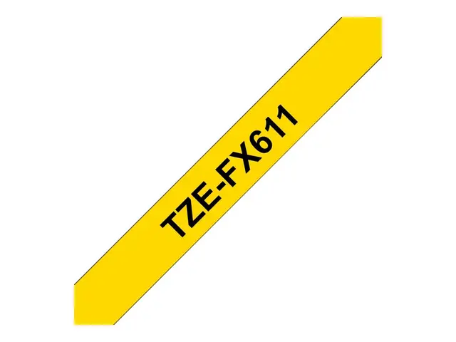 Brother TZe-FX611 - Svart på gult Rull (0,6 cm x 8 m) 1 kassett(er...