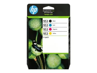 HP 953 - 4-pack svart, gul, cyan, magenta original Officejet blist...