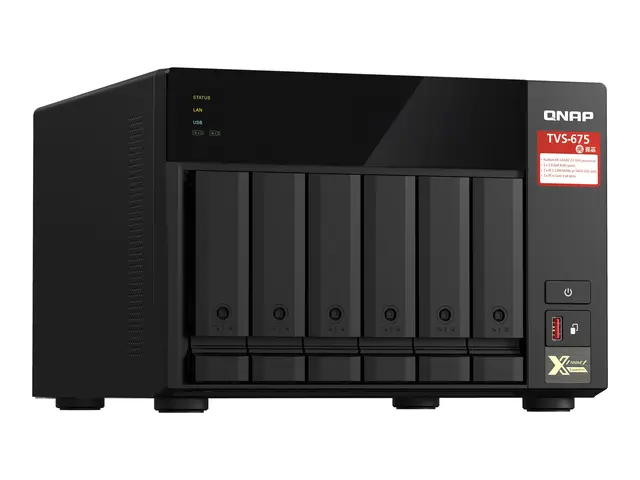 QNAP TVS-675 - NAS-server - 6 brønner - SATA 6Gb/s - RAID 5, 6, 10...