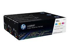 HP 131A - 3-pack - gul, cyan, magenta original - LaserJet - tonerpatron (U0SL1AM) - for LaserJet Pro 200 M251n, 200 M251nw, 200 M276nw, MFP M276n, MFP M276nw