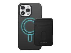 OtterBox Symmetry Series+ - ProPack Packaging baksidedeksel for mobiltelefon - antimikrobielt - MagSafe-samsvar - polykarbonat, syntetisk gummi, 50 % resirkulert plast - svart - for Apple iPhone 14 Pro Max