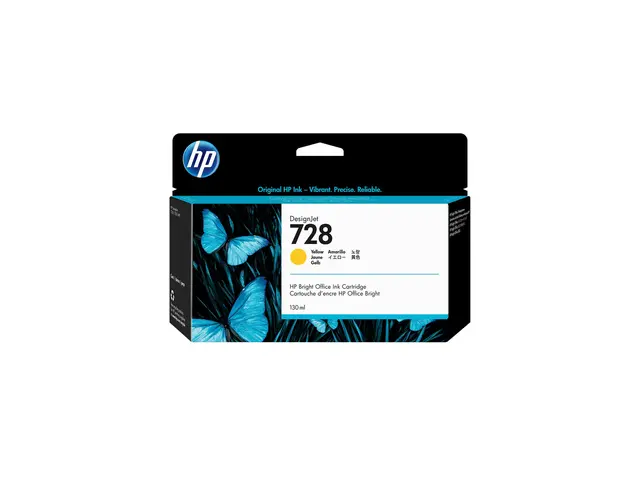 HP 728 - 130 ml - gul - original - DesignJet - blekkpatron - for D...