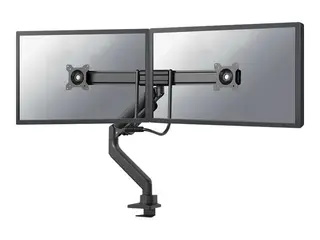 Neomounts DS75-450BL2 - Monteringssett (leddarm, maljeklemme, topfix-klemme) full bevegelse - for 2 LCD-skjermer - svart - skjermst&#248;rrelse: 17&quot;-32&quot; - skrivebord
