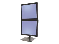 Ergotron DS100 - Monteringssett (28"-stang, sokkel, 2 svingtapper, 2 VESA-adaptere) lav profil - for 2 LCD-skjermer - stål, aluminium - svart - skjermstørrelse: inntil 27" - skrivebord