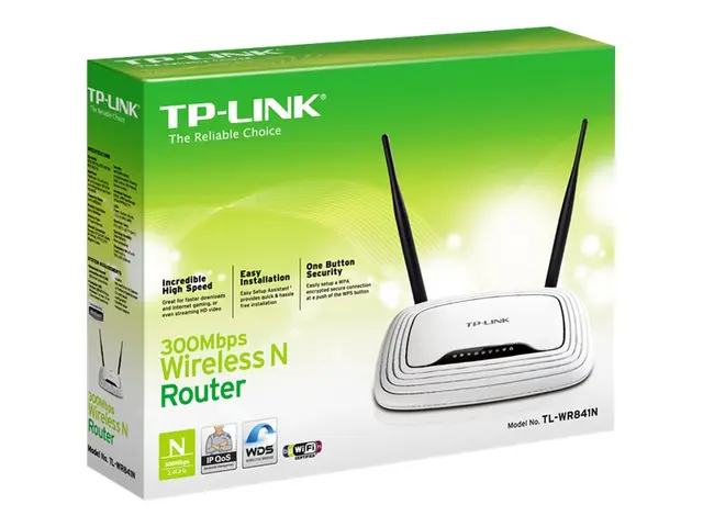 TP-Link TL-WR841N 300Mbps Wireless N Router - Trådløs ruter 4-port...