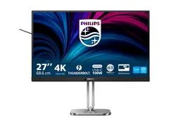 Philips 27B2U6903 - 6000 Series LED-skjerm - 27&quot; - 3840 x 2160 4K UHD (2160p) @ 60 Hz - IPS - 350 cd/m&#178; - 1000:1 - 4 ms - Thunderbolt 4, 2xHDMI, DisplayPort - h&#248;yttalere - s&#248;lv, koksgr&#229;