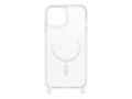OtterBox React Series - Baksidedeksel for mobiltelefon halskjede - MagSafe-samsvar - stjernest&#248;v (klart glitter) - for Apple iPhone 14