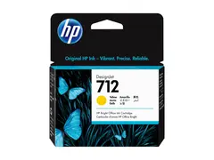 HP 712 - 29 ml - gul - original - DesignJet blekkpatron - for DesignJet Studio, T210, T230, T250, T630, T650