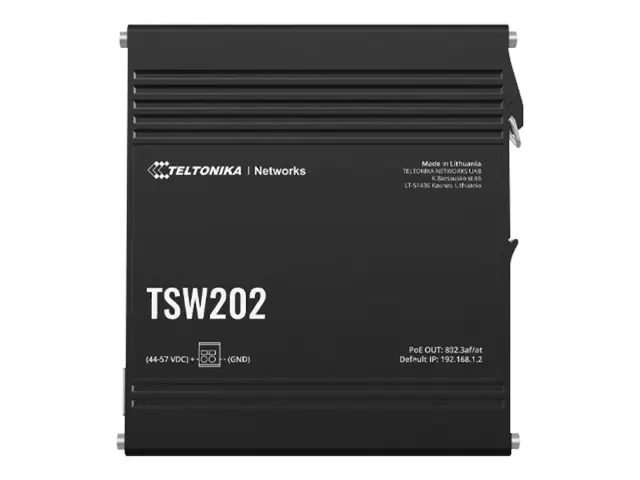 Teltonika TSW202 - Switch Styrt 8 x 10/100/1000 (PoE+) + 2 SFP DIN...