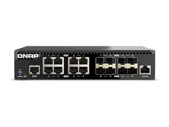 QNAP QSW-M3216R-8S8T - Switch - Styrt - 8 x 100/1000/2.5G/5G/10GBase-T + 8 x 10Gb Ethernet SFP+ rackmonterbar