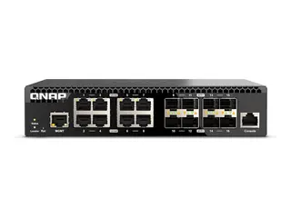 QNAP QSW-M3216R-8S8T - Switch - Styrt 8 x 100/1000/2.5G/5G/10GBase-T + 8 x 10Gb Ethernet SFP+ - rackmonterbar