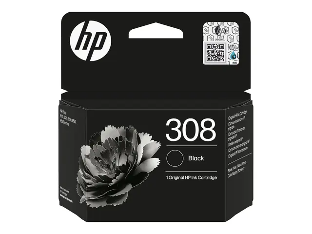 HP 308 - Svart original boks blekkpatron