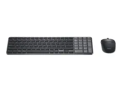 Dell Pro 7 KM746 - Tastatur- og mussett - ladbar compact - trådløs - 2.4 GHz, Bluetooth - QWERTY - US International - svart - med 3 years NBD Advance Exchange