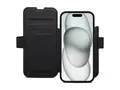 Screenor First - Lommebok for mobiltelefon 2-i-1 - MagSafe-samsvar - l&#230;r, termoplast-polyuretan (TPU) - svart - for Apple iPhone 17 Pro Max