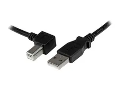 StarTech.com 3m USB 2.0 A to Left Angle B Cable Cord 3 m USB Printer Cable - Left Angle USB B Cable - 1x USB A (M), 1x USB B (M) (USBAB3ML) - USB-kabel - USB-type B til USB - 3 m