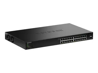 NETGEAR GS324TPv2 - Switch - 2+/L3 Lite smart - 24 x 10/100/1000 (PoE+) + 2 x SFP - rackmonterbar - PoE+ (190 W)