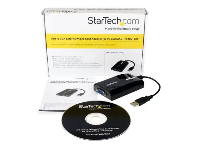 StarTech.com USB to VGA Adapter - 1920x1200 External Video & Graph...