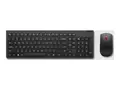 Lenovo - Tastatur- og mussett - tr&#229;dl&#248;s 2.4 GHz - QWERTY - USA med eurosymbol - svart