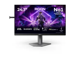AOC AGON PRO AG246FK6 - AG6 Series - LED-skjerm gaming - 24" - 1920 x 1080 Full HD (1080p) @ 600 Hz - Ultra-Fast TN eSports - 500 cd/m² - 1000:1 - DisplayHDR 400 - 0.5 ms - 2xHDMI, DisplayPort - svart
