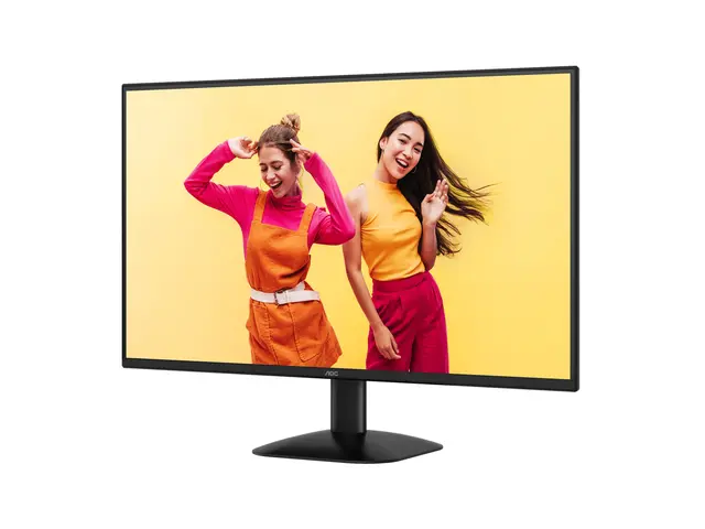 AOC Basic-line Q27B35S3 - LED-skjerm 27" - 2560 x 1440 QHD @ 120 Hz - IPS - 300 cd/m² - 1500:1 - 1 ms - HDMI, DisplayPort - høyttalere - svart 