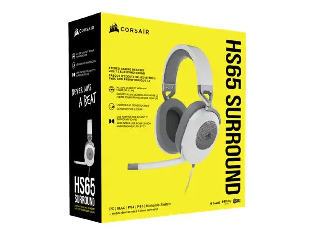 CORSAIR Gaming HS65 SURROUND - Hodesett full størrelse kablet 3,5 ...