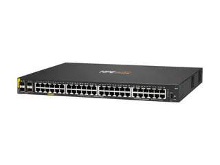 HPE Aruba 6000 48G Class4 PoE 4SFP 370W Switch Switch - Styrt - 48 x 10/100/1000 (PoE+) + 4 x Gigabit SFP - side til side-luftflyt - rackmonterbar - PoE (370 W)