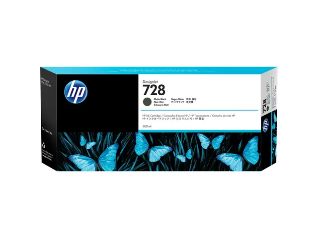HP 728 - 300 ml - matt svart - original - DesignJet - blekkpatron ...
