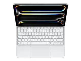 Apple Magic Keyboard - Tastatur og folioveske med styrepute - bakbelysning - Apple Smart connector - QWERTY - Norsk - hvit