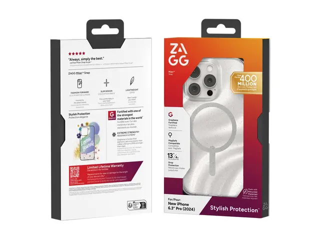 ZAGG Milan Snap - Baksidedeksel for mobiltelefon MagSafe-samsvar g...