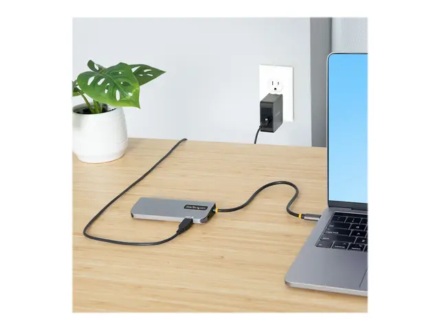 StarTech.com USB C Multiport Adapter, 4K 60Hz HDMI Video, 3-Port 5...