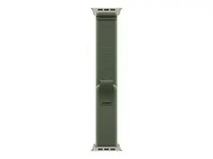 Apple - Sl&#248;yfe for smart armb&#229;ndsur 49 mm, naturlig titanfinish - S/M-st&#248;rrelse - gr&#248;nn/neon - for Watch Herm&#232;s Series 9, SE 3, Series 10, Series 11, Series 8, Series 9, Ultra 2, Ultra 3