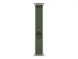 Apple - Sløyfe for smart armbåndsur - 49 mm, naturlig titanfinish M/L-størrelse - grønn/neon - for Watch Hermès Series 9, SE 3, Series 10, Series 11, Series 8, Series 9, Ultra 2, Ultra 3