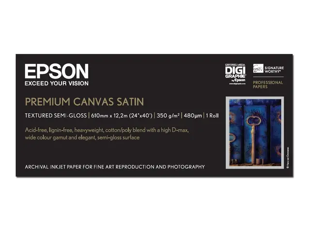 Epson PremierArt Water Resistant Canvas - Blank - Rull A1 (61,0 cm...
