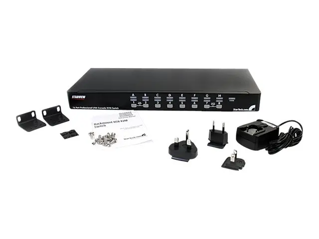 StarTech.com 16 Port 1U Rackmount USB KVM Switch with OSD (SV1631D...