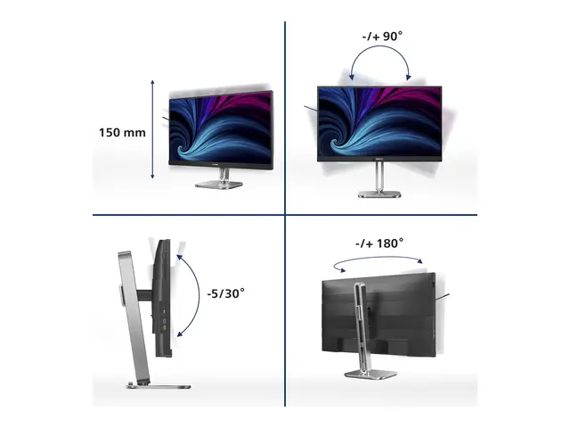 Philips 27B2U4601 - 4000 Series LED-skjerm 27" 2560 x 1440 QHD @ 1...