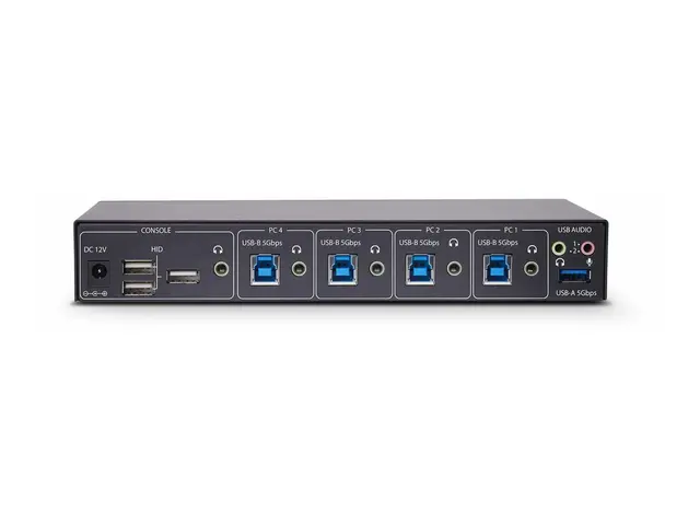 StarTech.com 4-Port KM Switch with Mouse Roaming, USB for Keyboard...