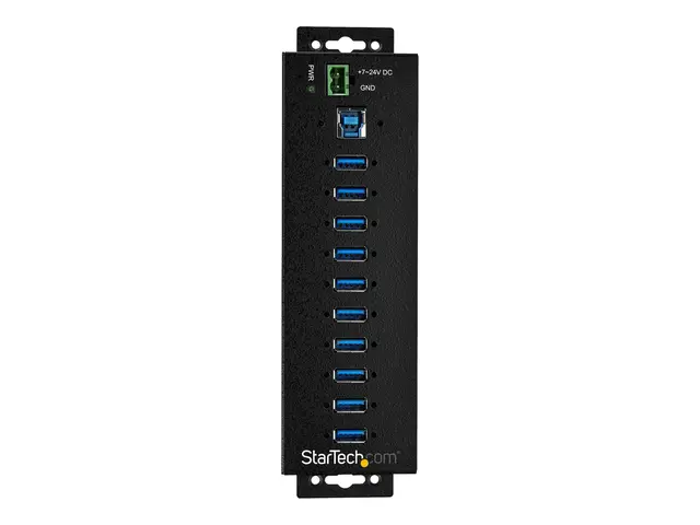 StarTech.com 10 Port USB Hub with Power Adapter, Surge Protection,...